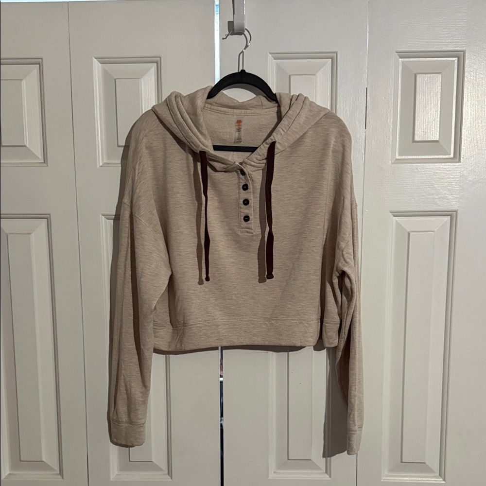 Set of 2 Mono B Hooded Crop Tops